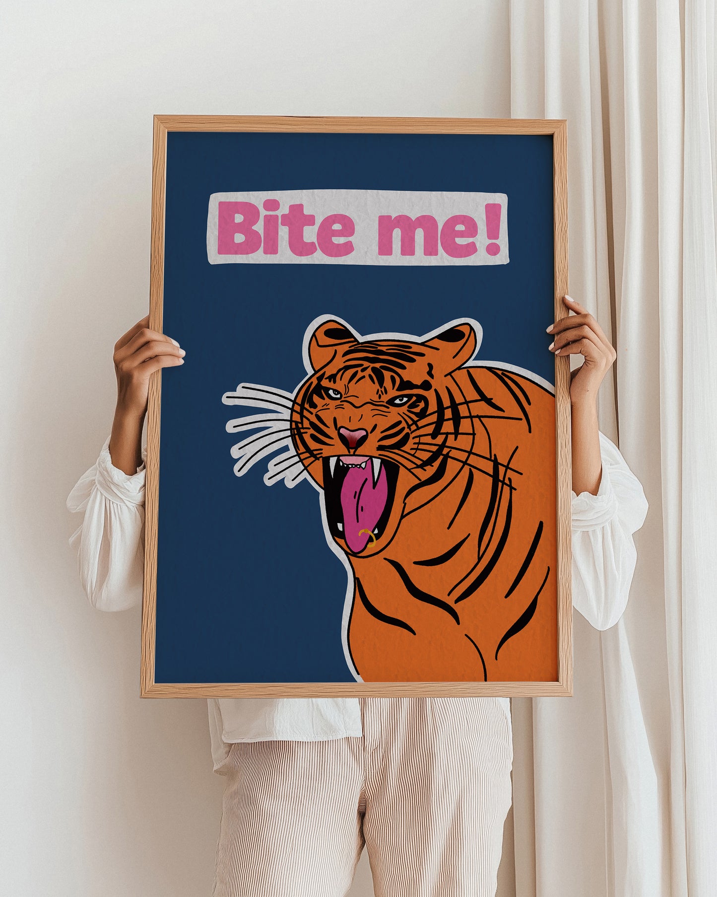 Bite me tiger print