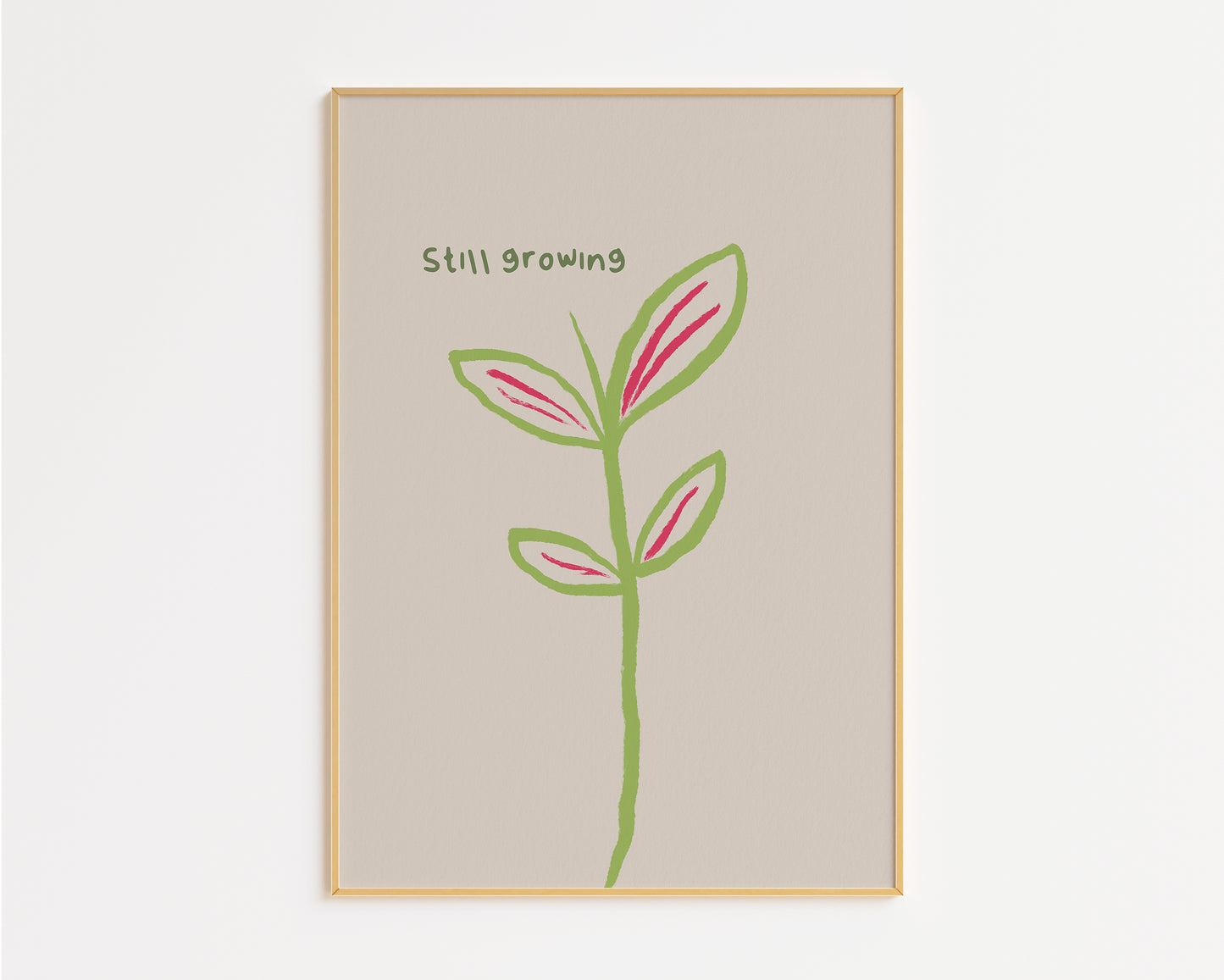 Still Growing Plant Doodle Print