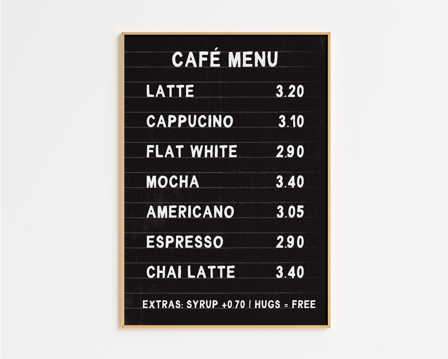 Cafe Menu Print