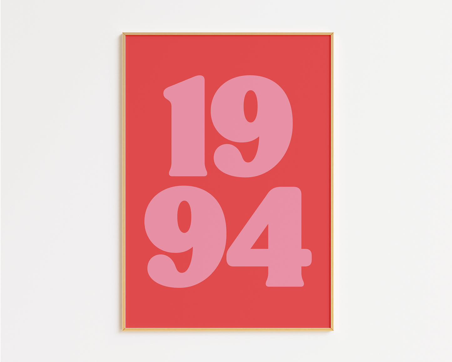 Custom Colour Pop Birth Year Print