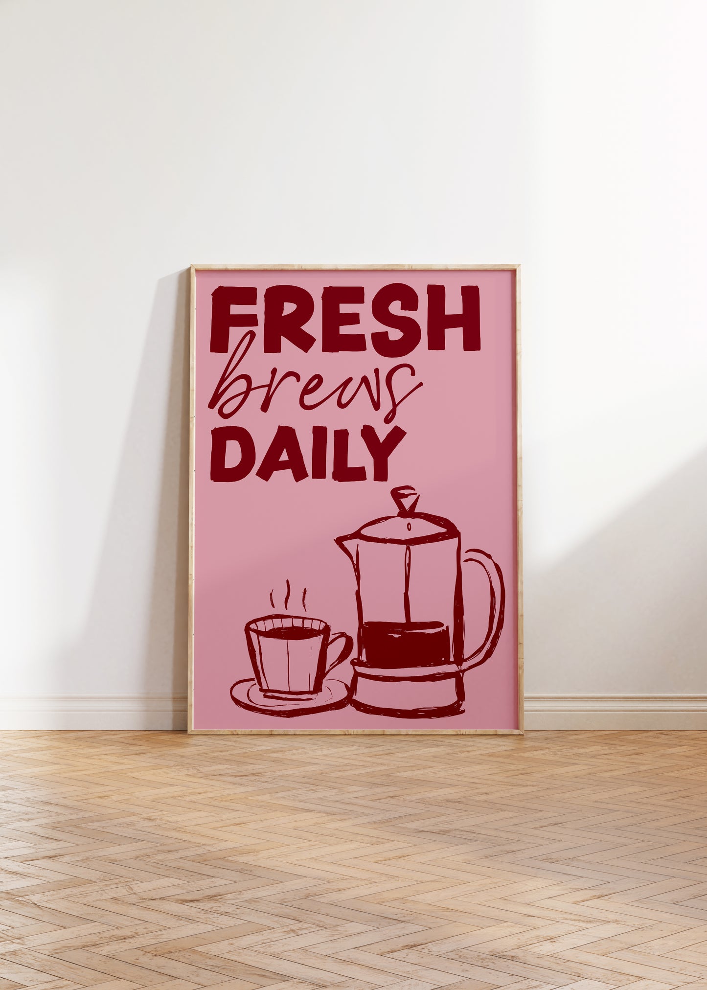 Fresh Brews Daily Coffee Print