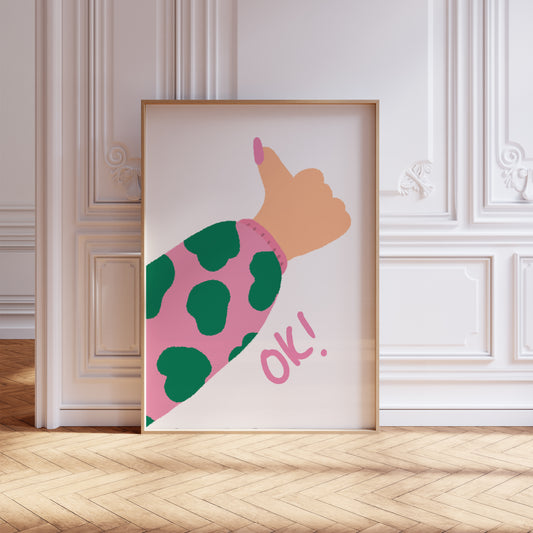 Thumbs Up Ok Print