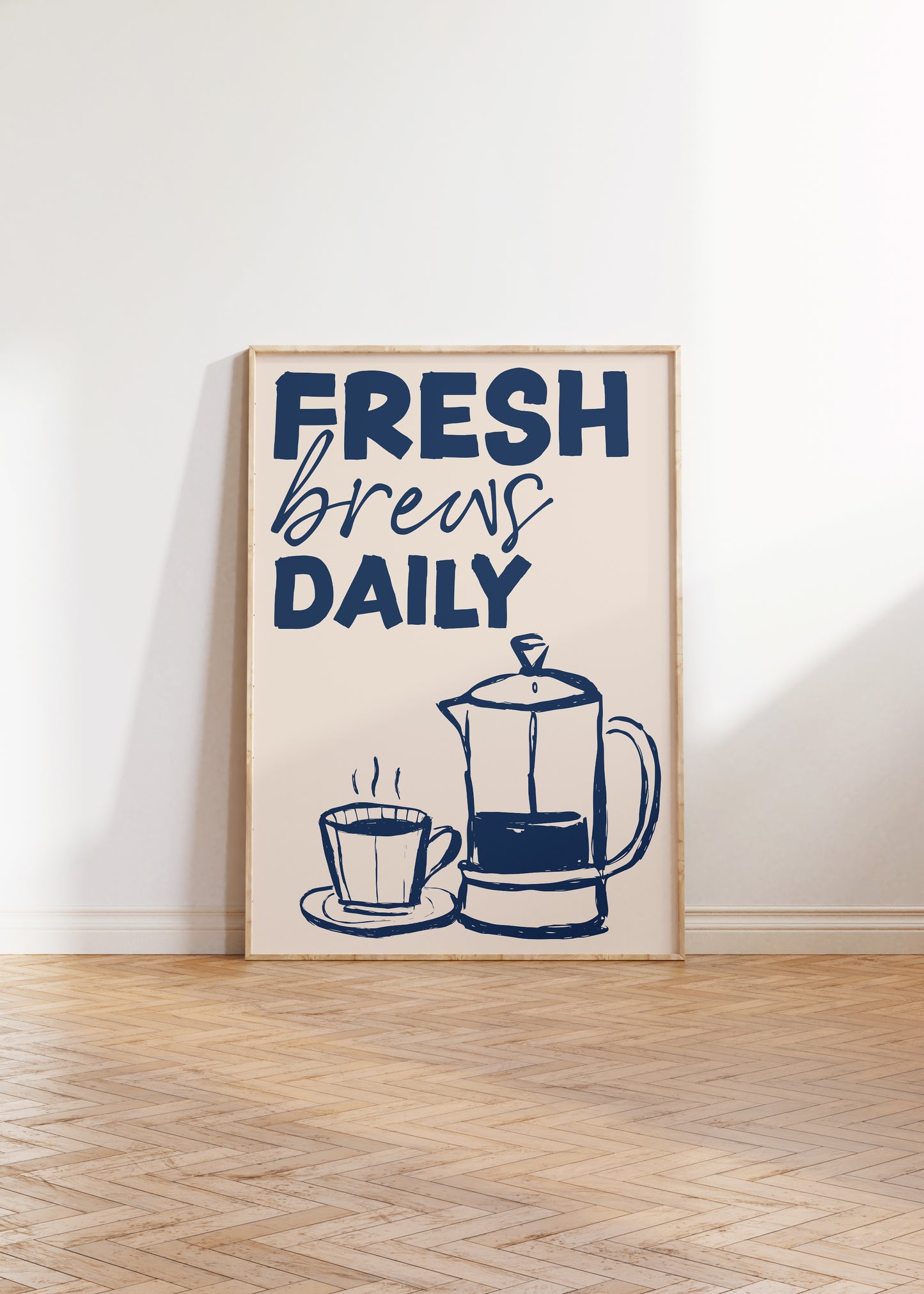 Fresh Brews Daily Coffee Print