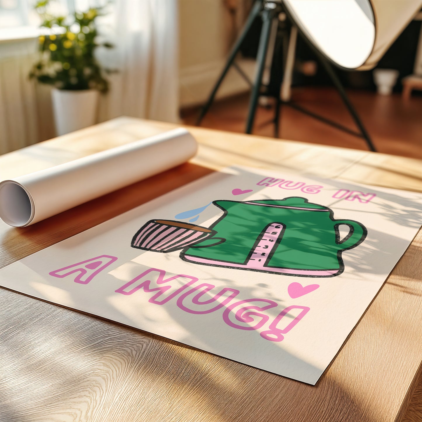 Hug In A Mug Kitchen Tea Print