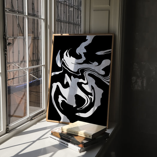 Monochrome Wave Print