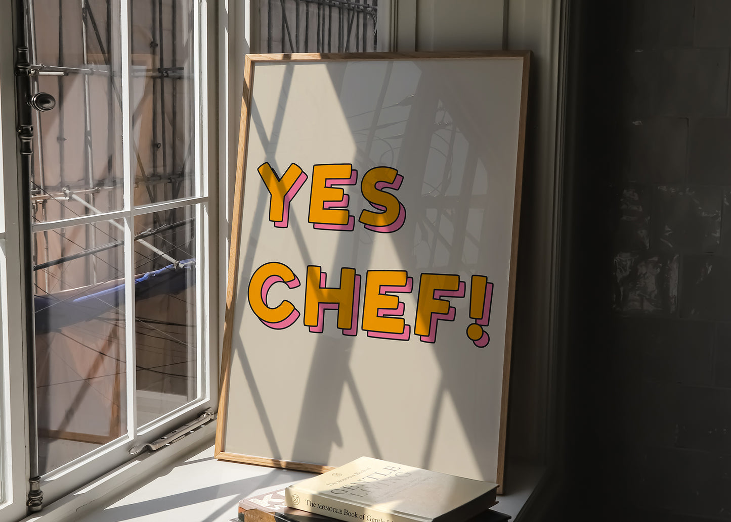 Yes Chef Print - in Yellow