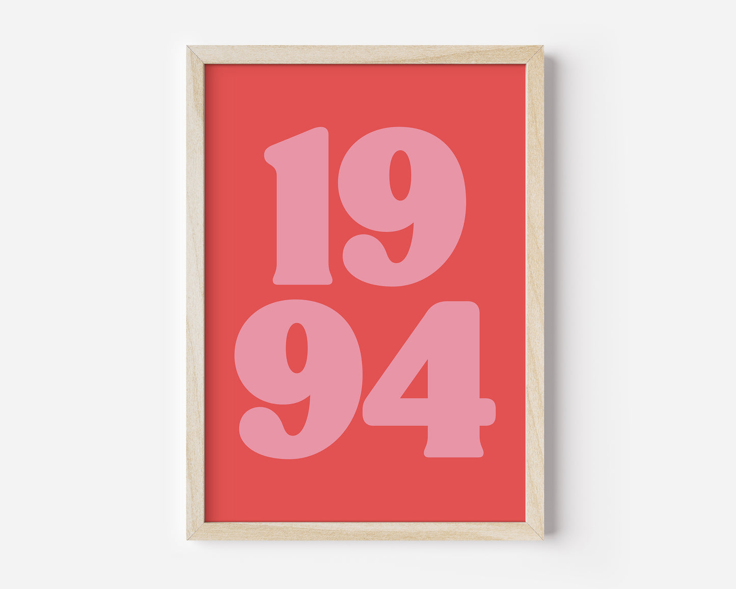 Custom Colour Pop Birth Year Print