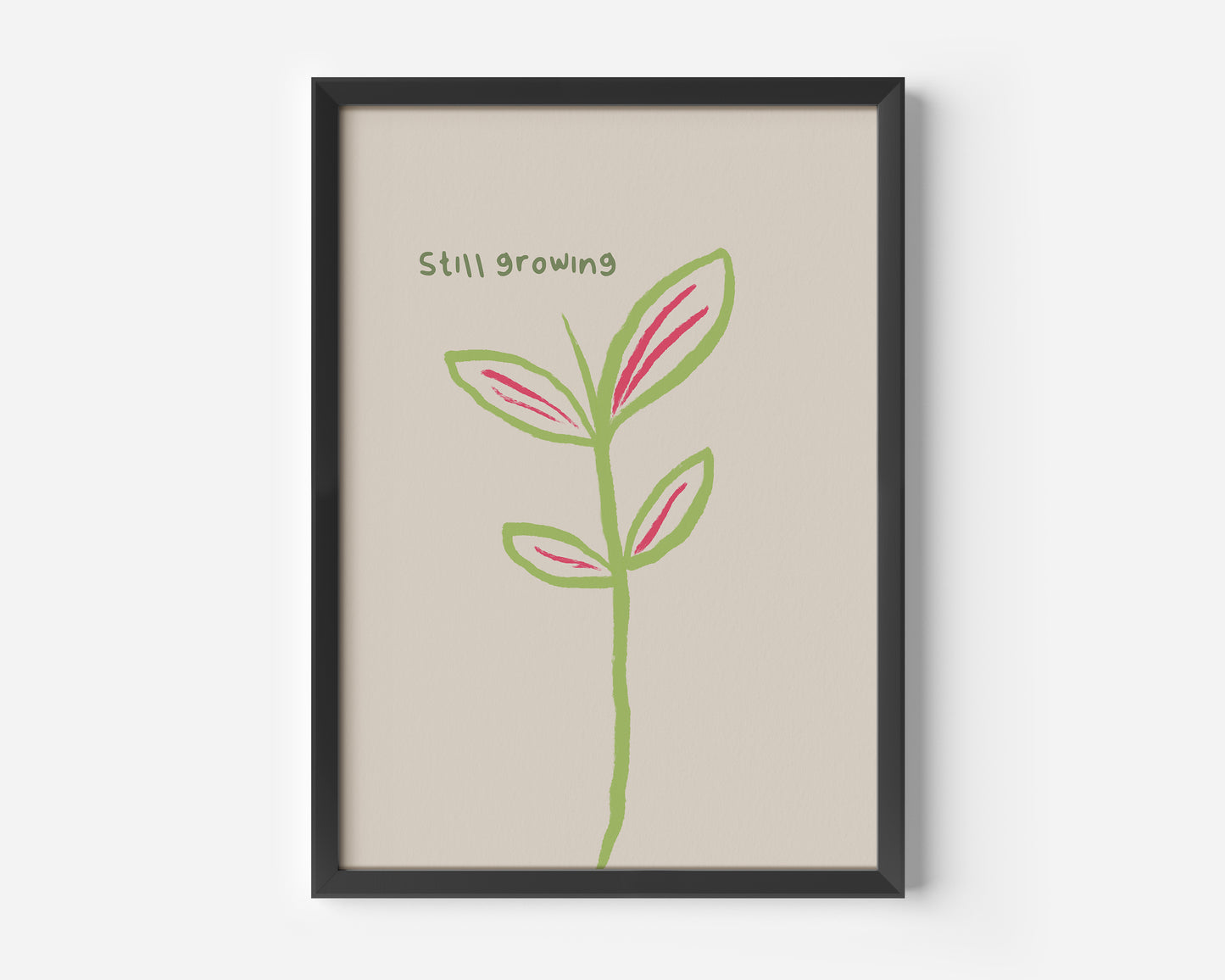 Still Growing Plant Doodle Print