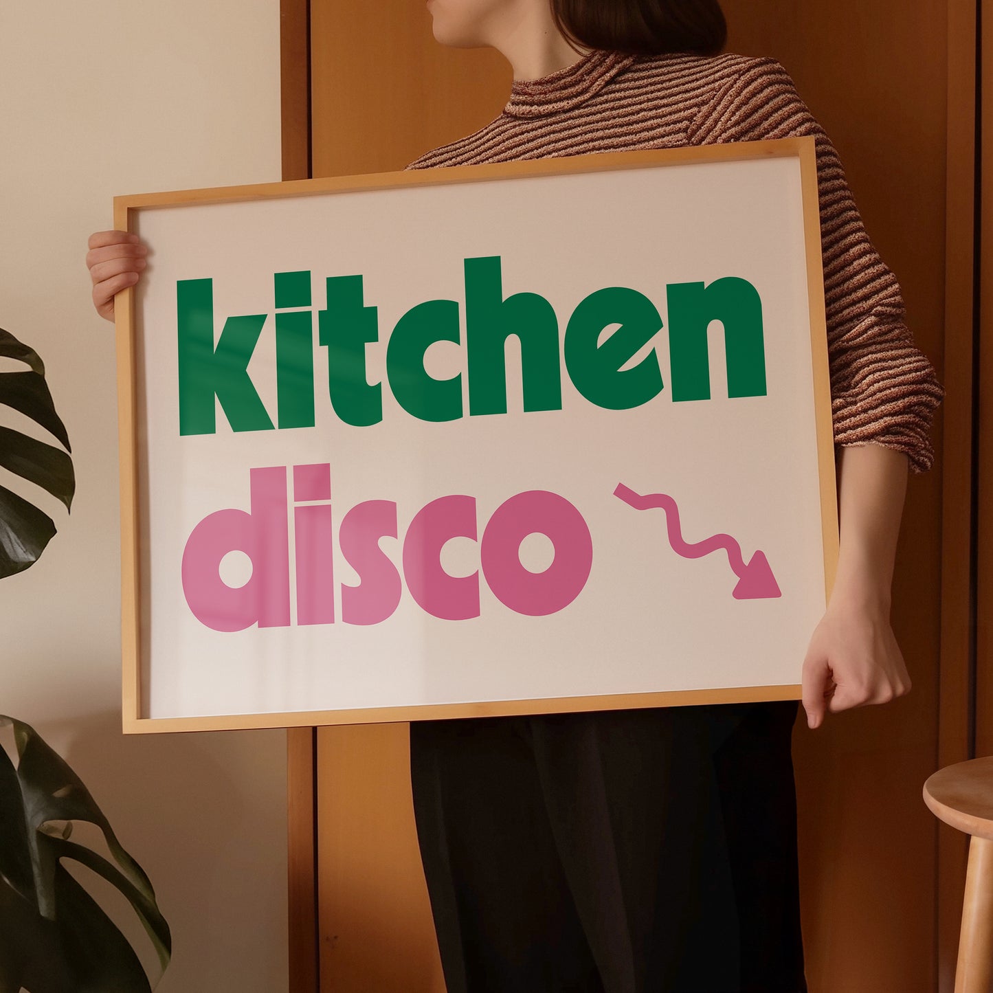 Kitchen Disco Print - in Green