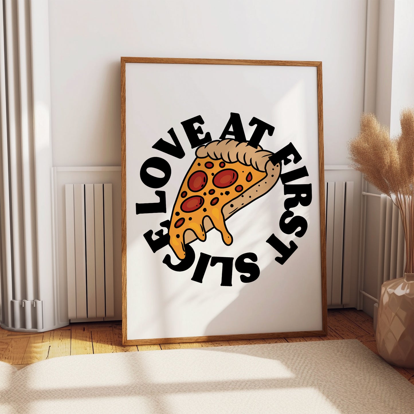 Love At First Slice Pizza Kitchen Print