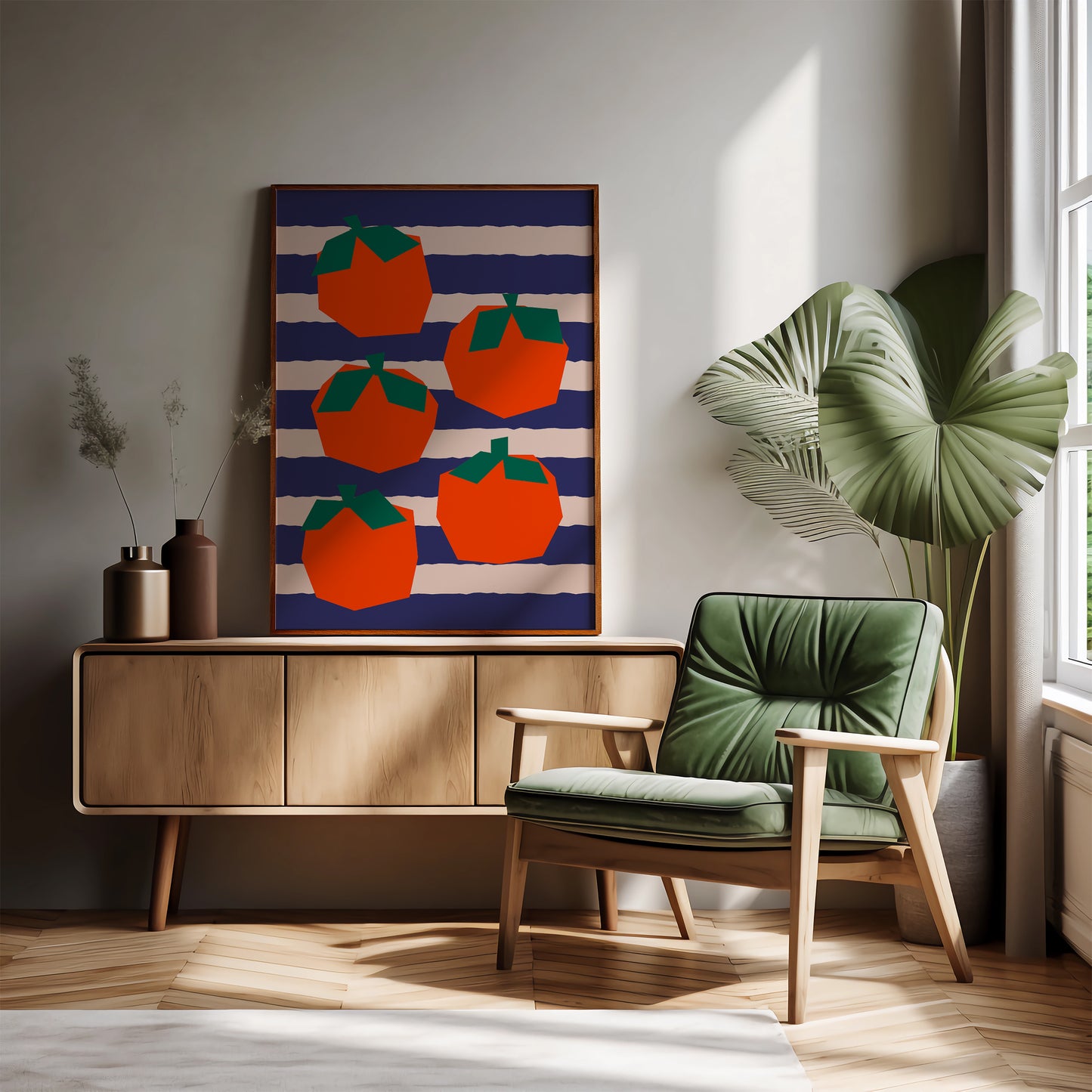 Retro Oranges Print