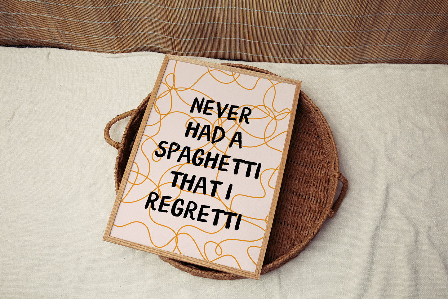 Minimalist Never Had a Spaghetti That I Regretti Print