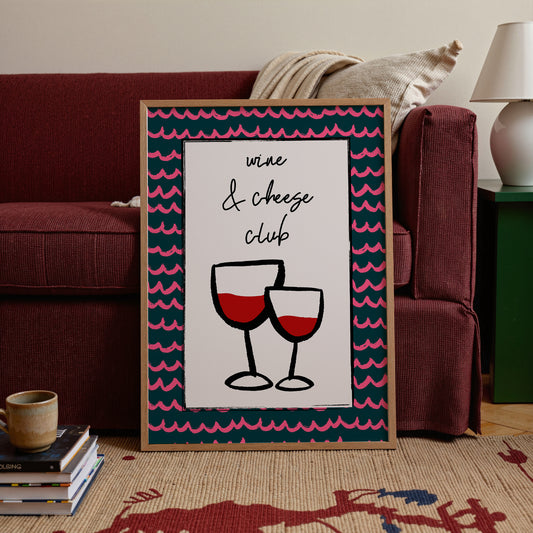 Wine & Cheese Club Print