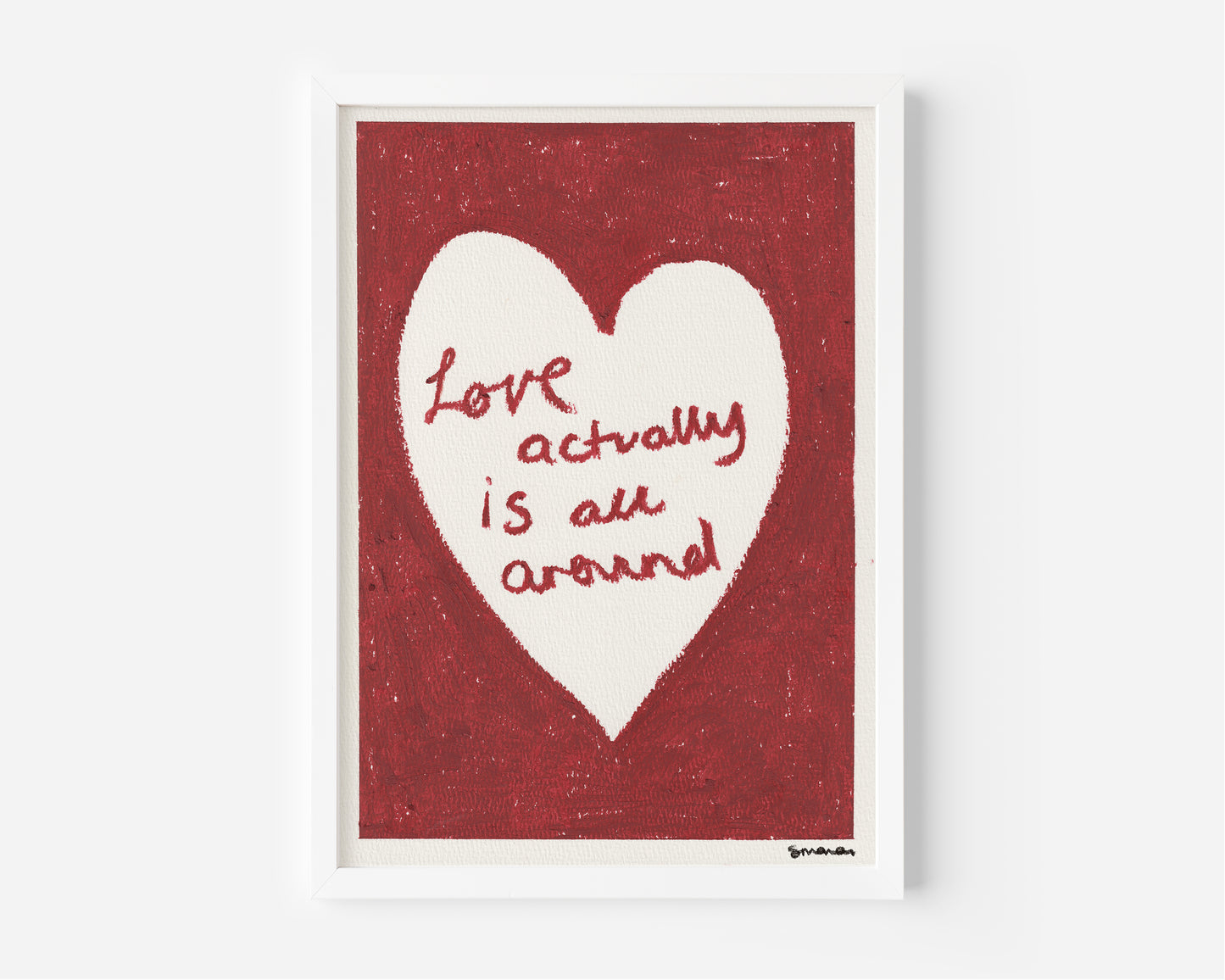 Love Actually Is All Around Oil Pastel Print