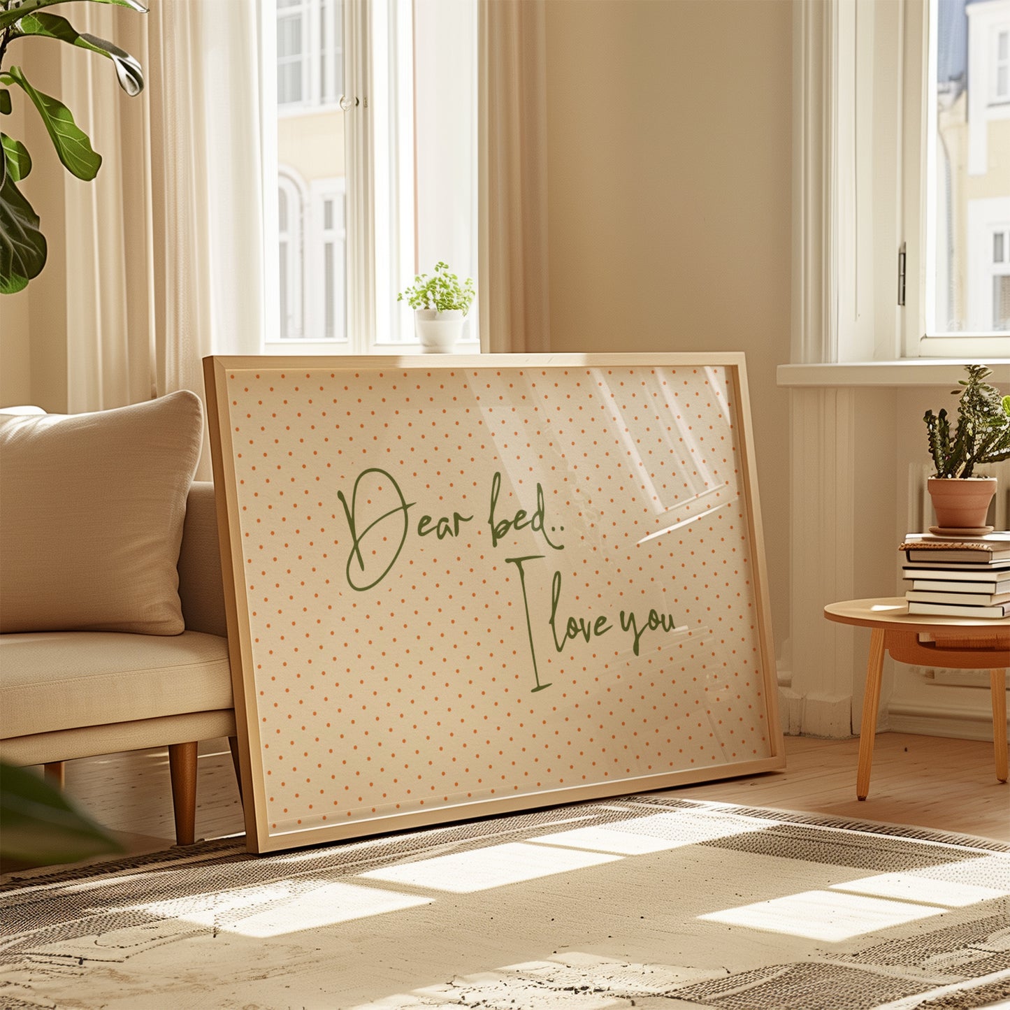 Dear Bed I Love You Bedroom Print