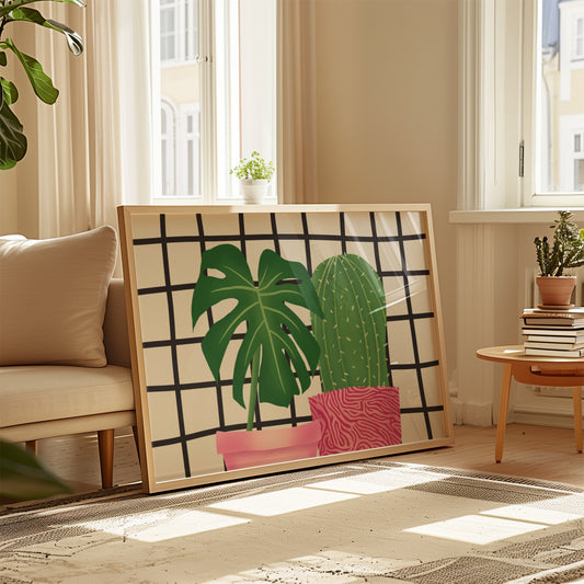 Cactus Monstera Print