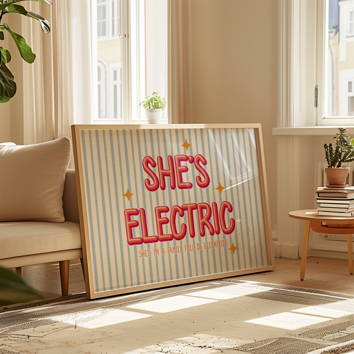 She's Electric She's In A Family Full Of Eccentrics Oasis Print
