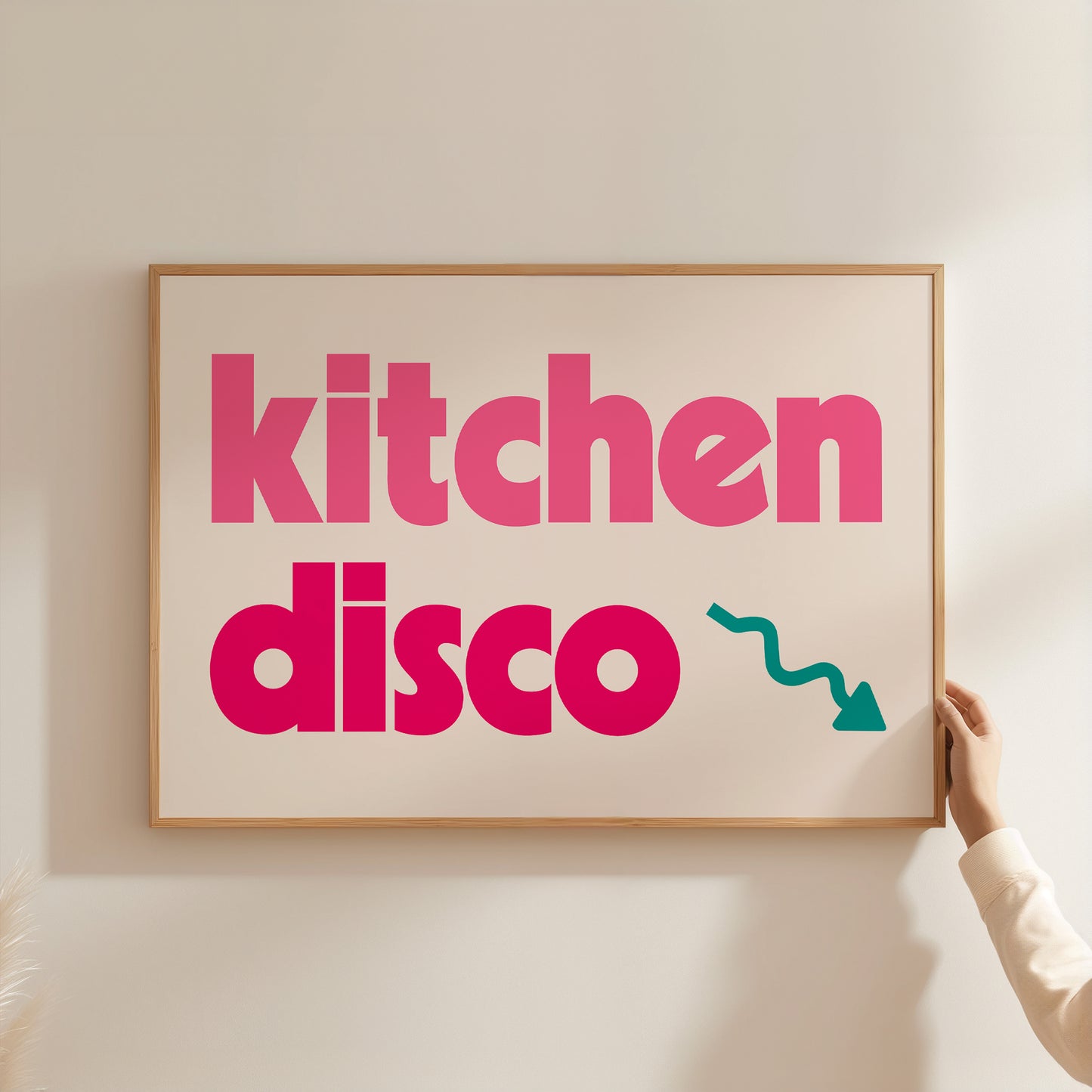 Kitchen Disco Print - in Pink