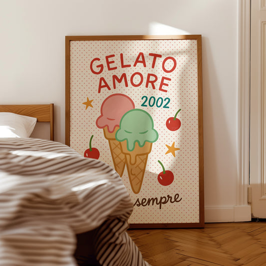 Gelato Amore Ice Cream Print
