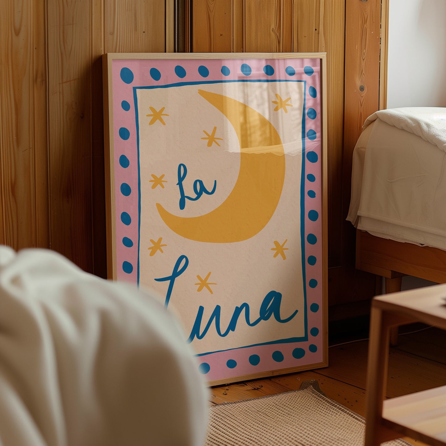 La Luna Hand Drawn Print