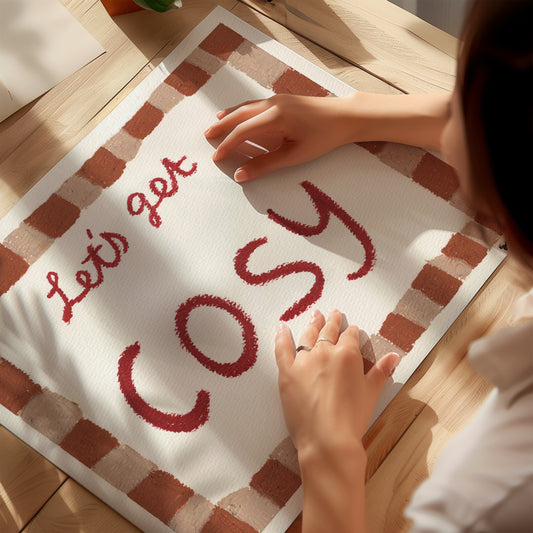 Let's Get Cosy Oil Pastel Print