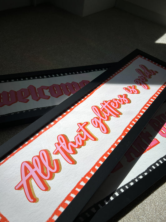 All That Glitters Is Gold Panoramic Print - 60 x 15cm