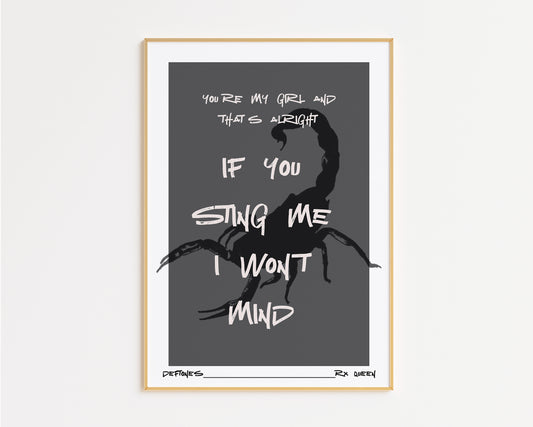 You're My Girl RX Queen Deftones Inspired Print