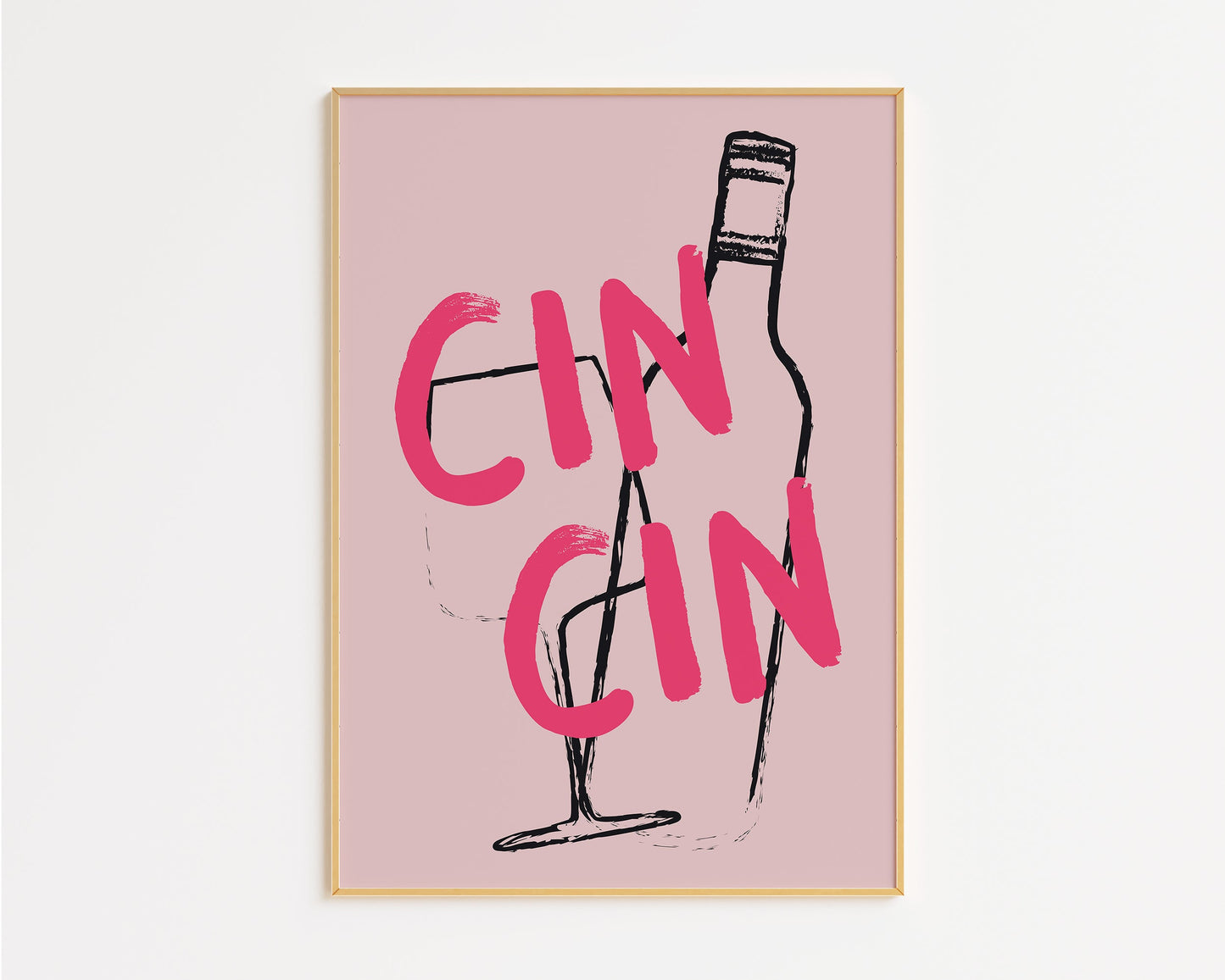 Cin Cin Illustrated Print