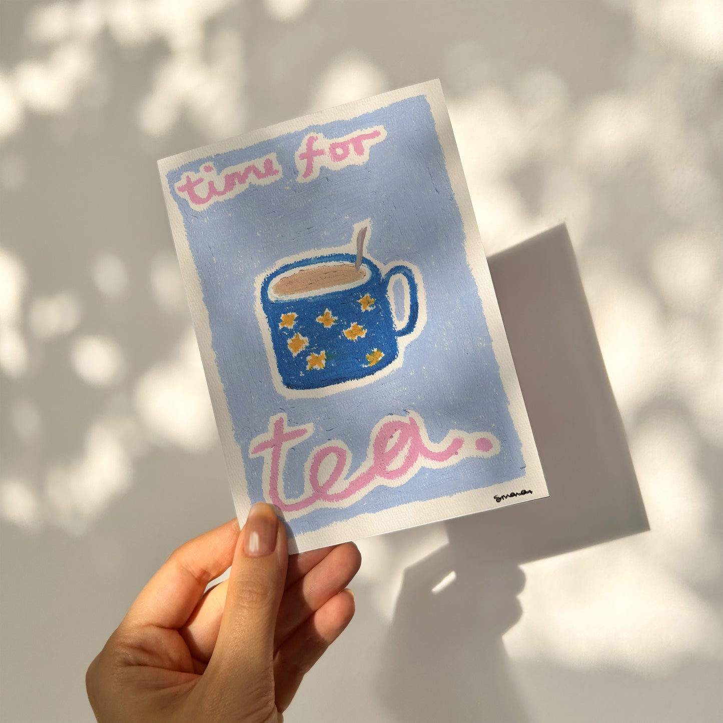 Time For Tea Oil Pastel Print