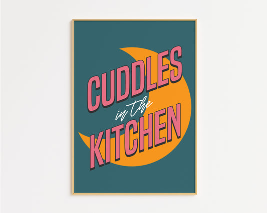 Cuddles In The Kitchen Print