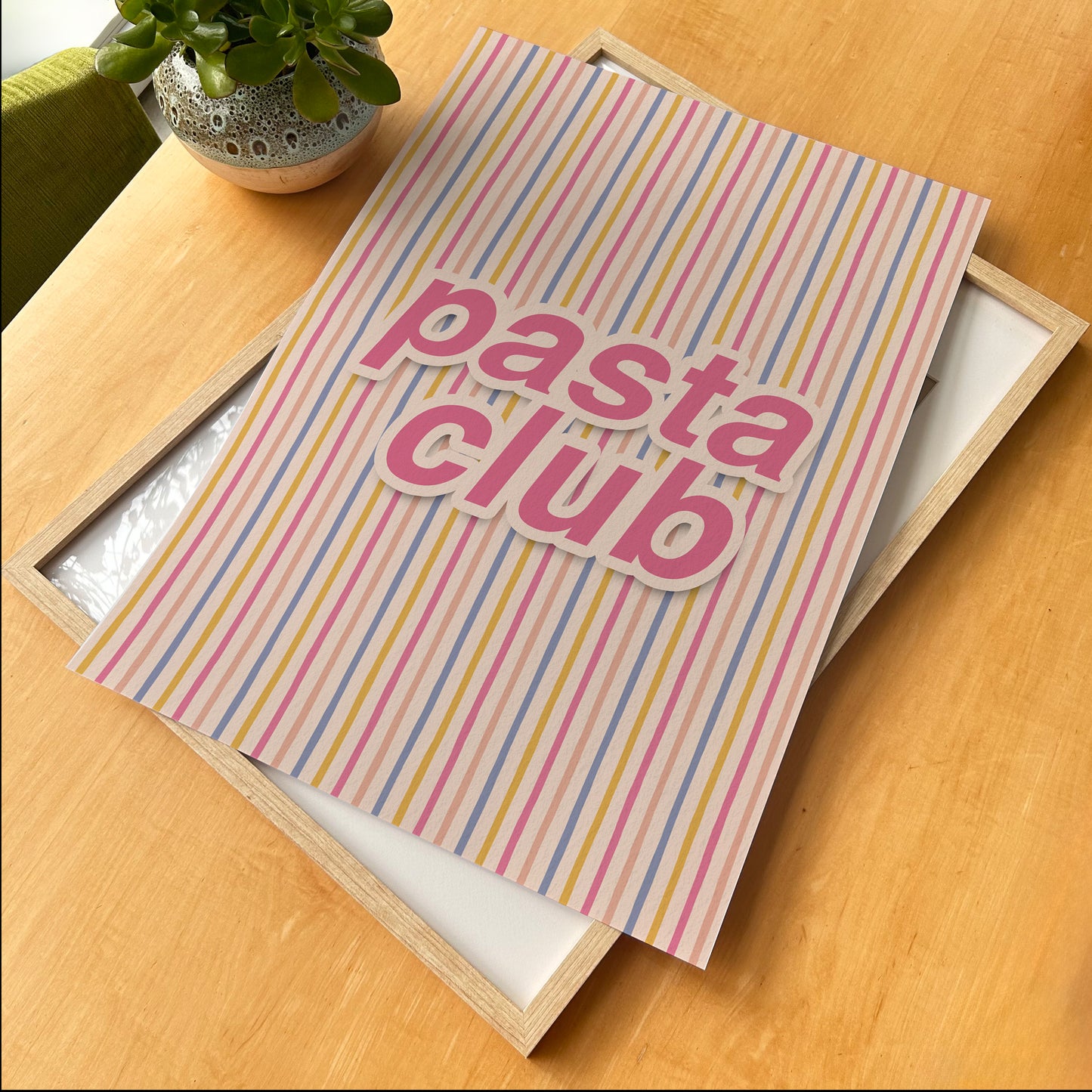 Pasta Club Striped Print