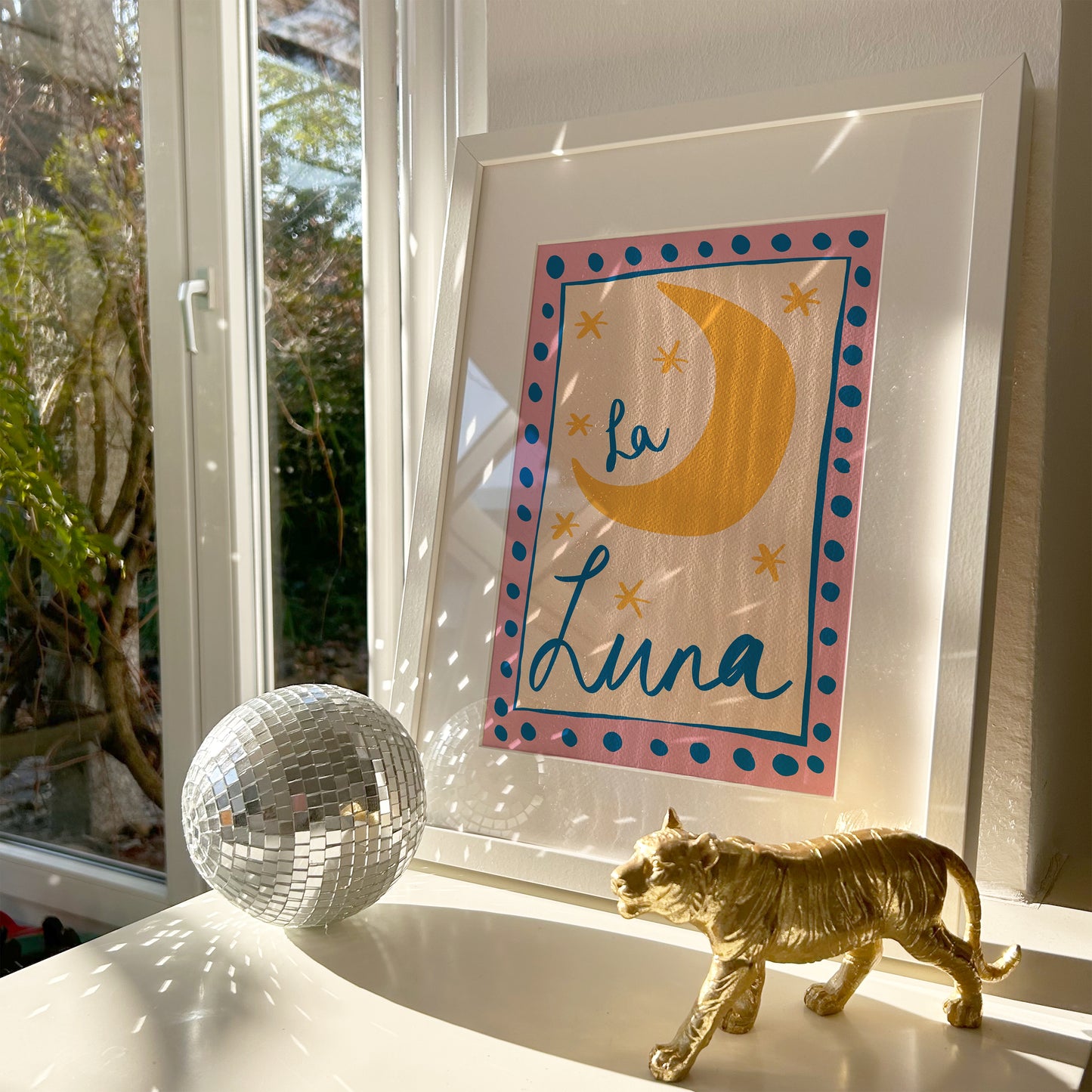 La Luna Hand Drawn Print