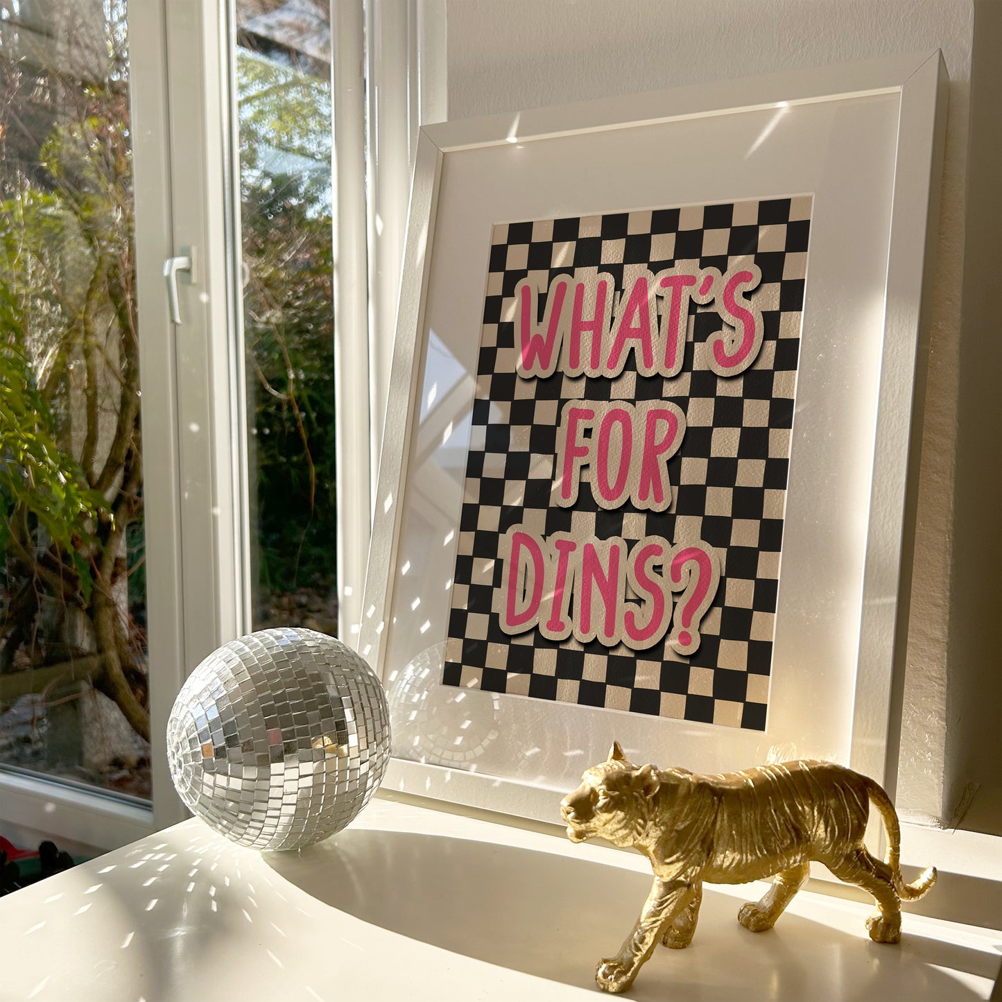 What's For Dins Kitchen Dining Room Print