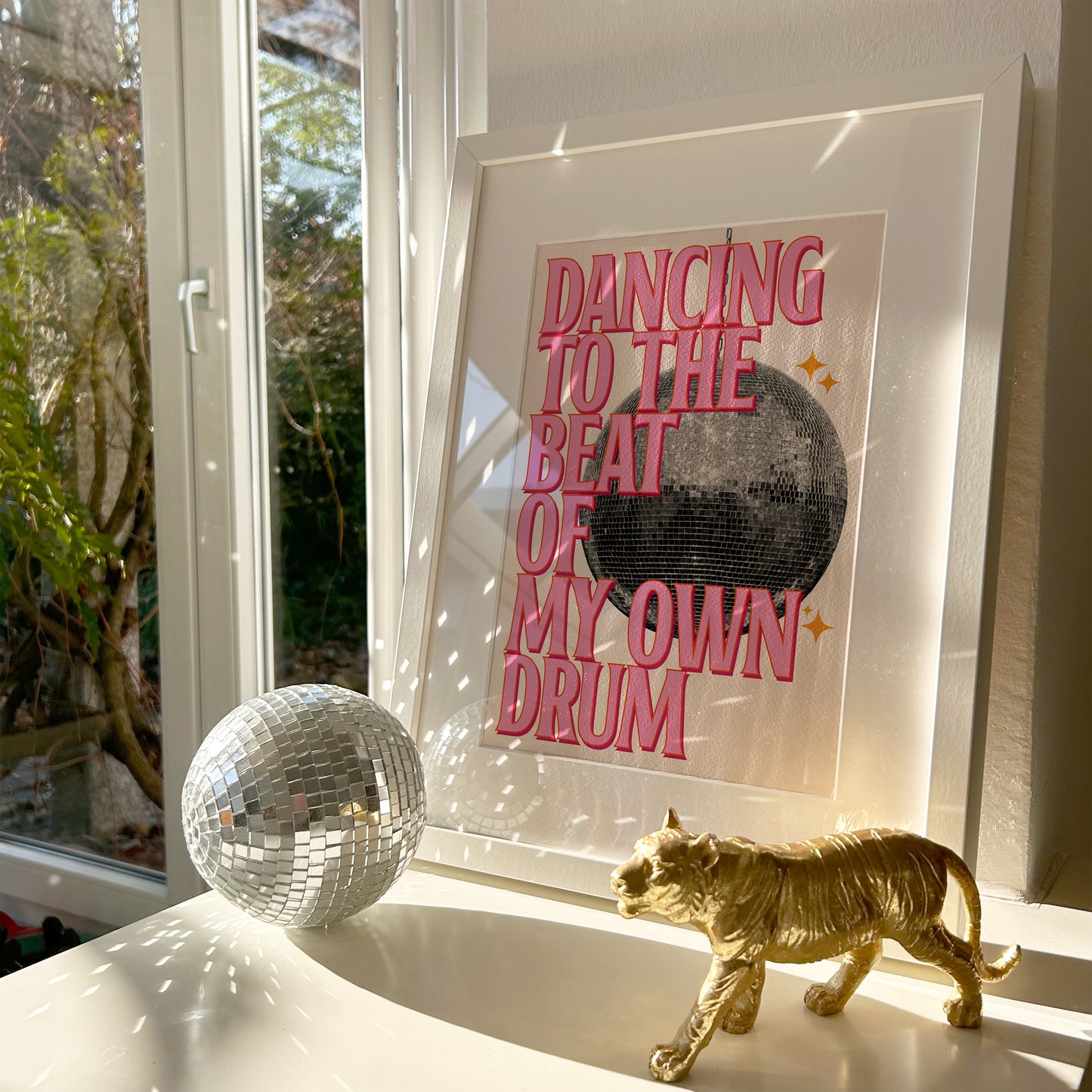 Dancing to the Beat of My Own Drum Disco Ball Print