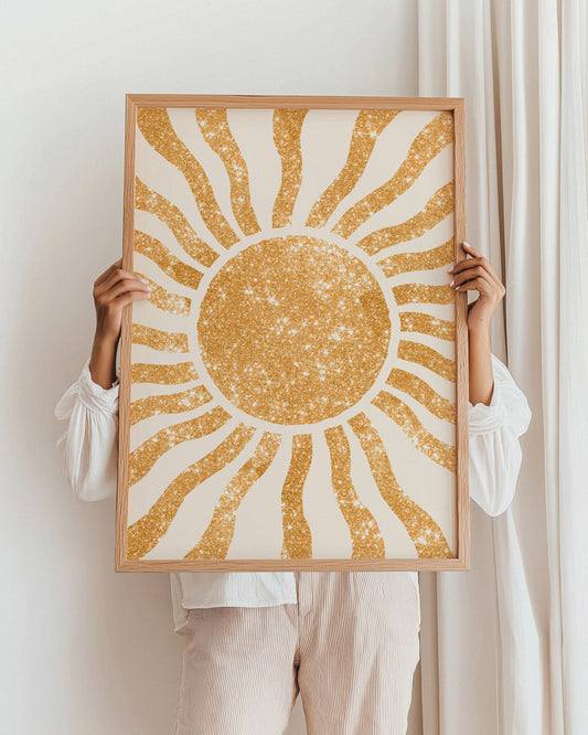 Glittered Sunshine Boho Print