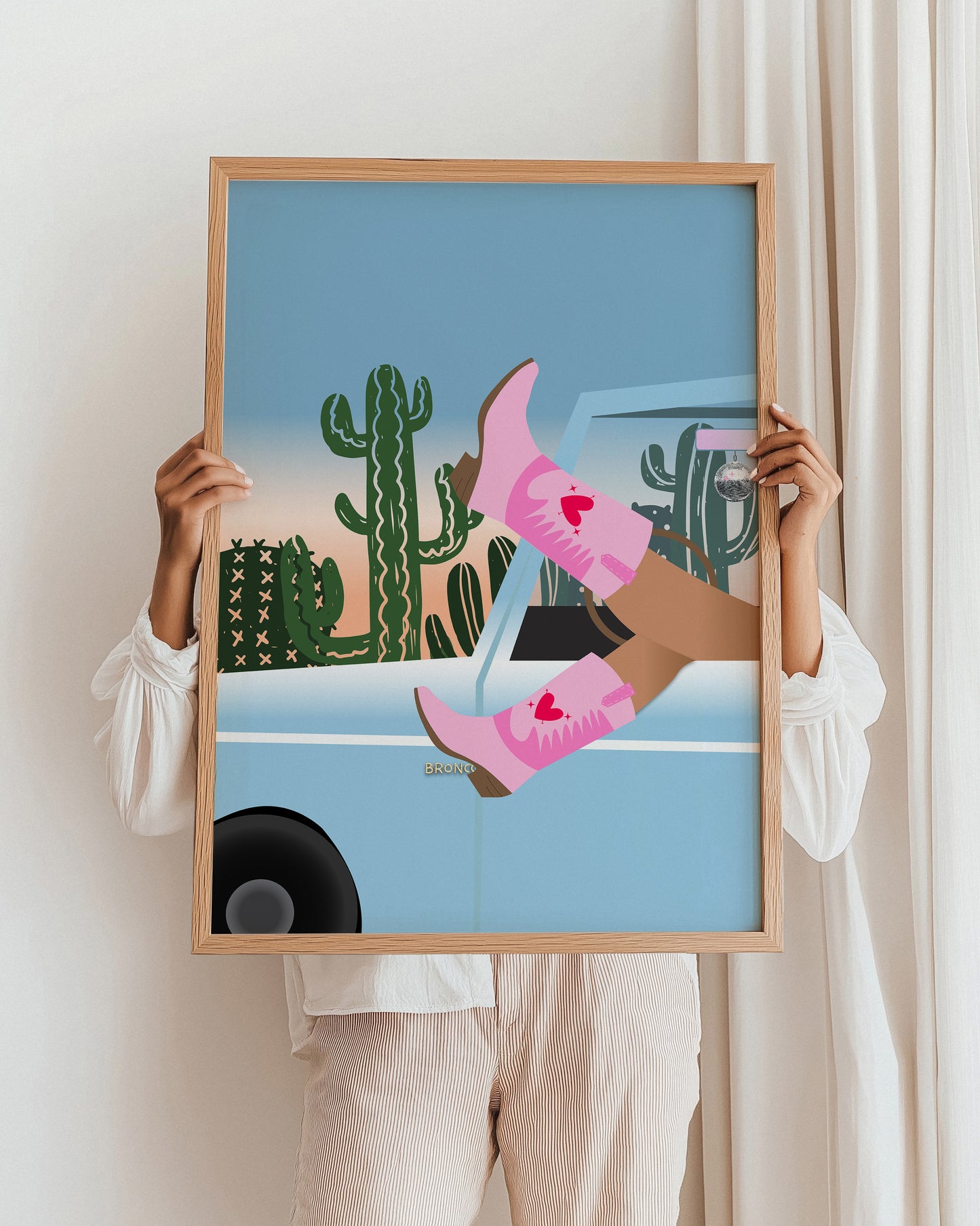 Cowgirls Are Forever Print - in Blue