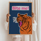 Bite me tiger print
