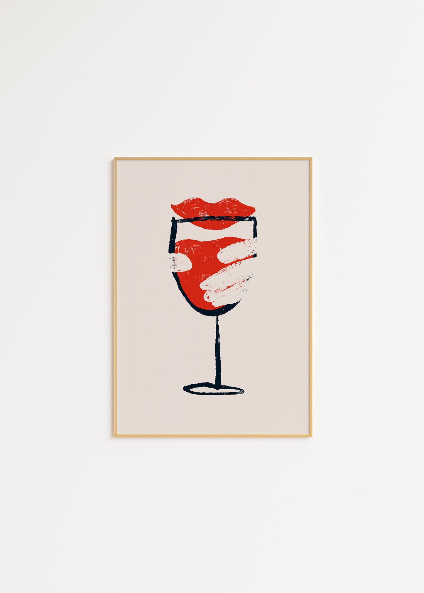 Red Wine Red Lips Print