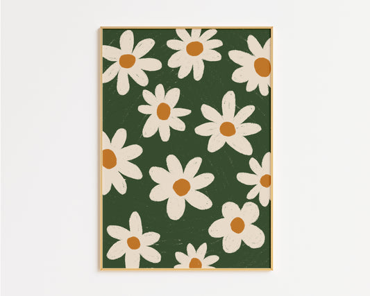 Hand Drawn Daisy Print