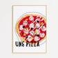 Pizza in French Print