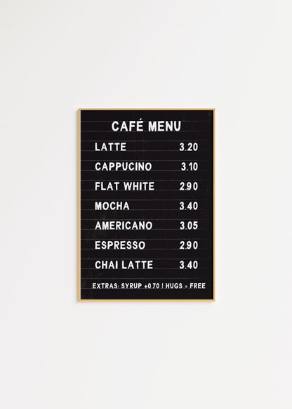 Cafe Menu Print