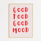 Good Food Good Mood Print