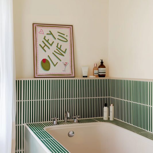 Olive You - I Love You Hand Drawn Print