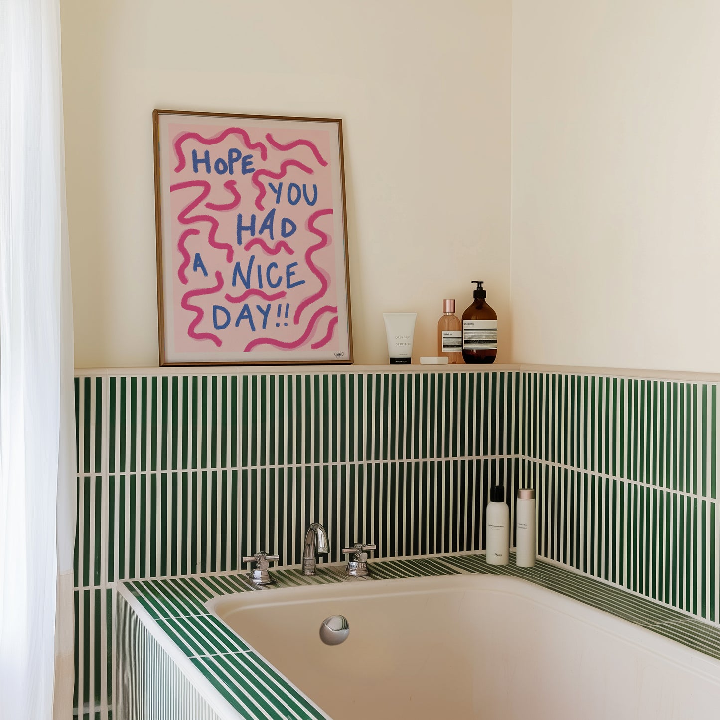 Hope You Had a Nice Day Hand Drawn Quote Print