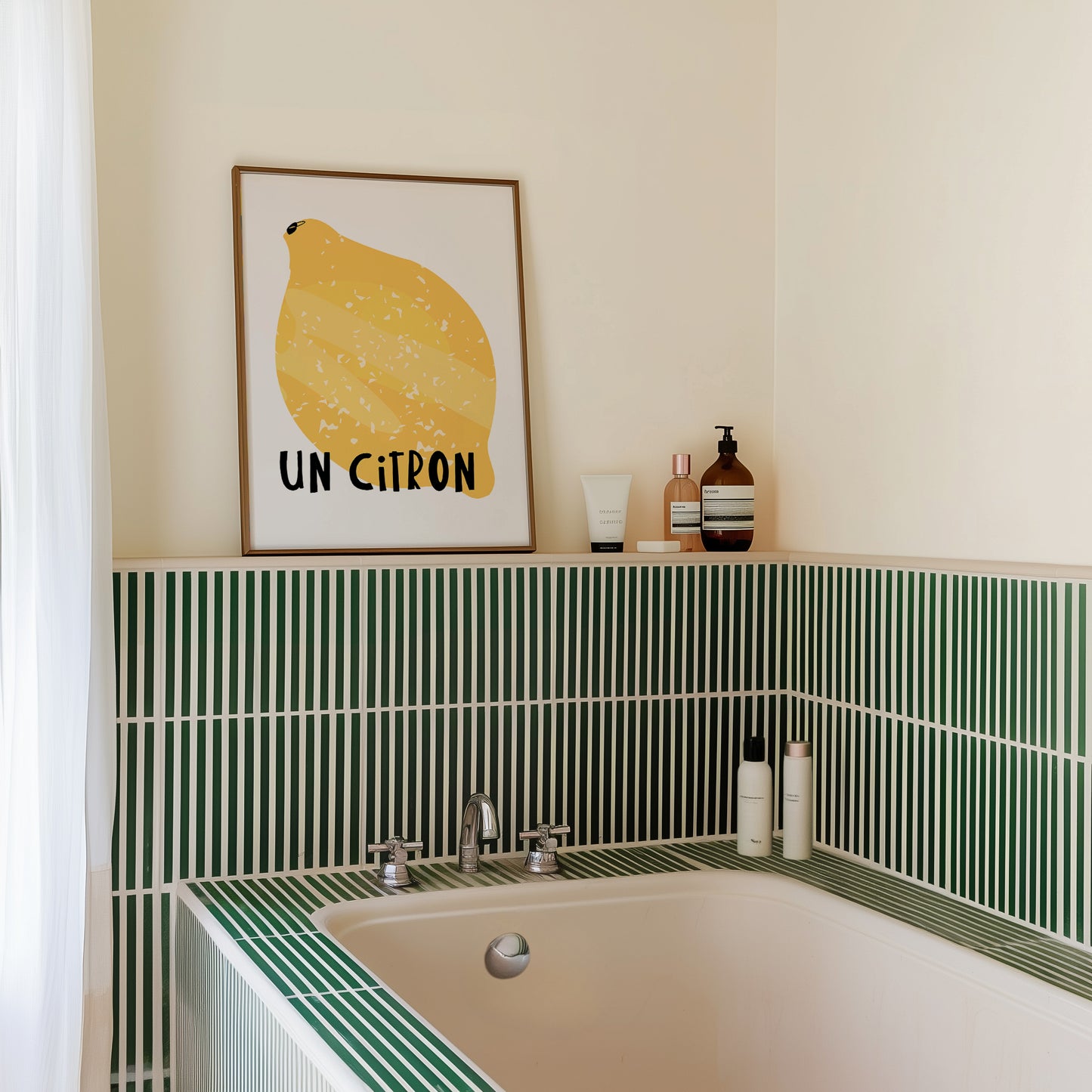 Lemon in French Print