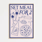 Set Meal for Two Wine & Pizza Kitchen Art Print