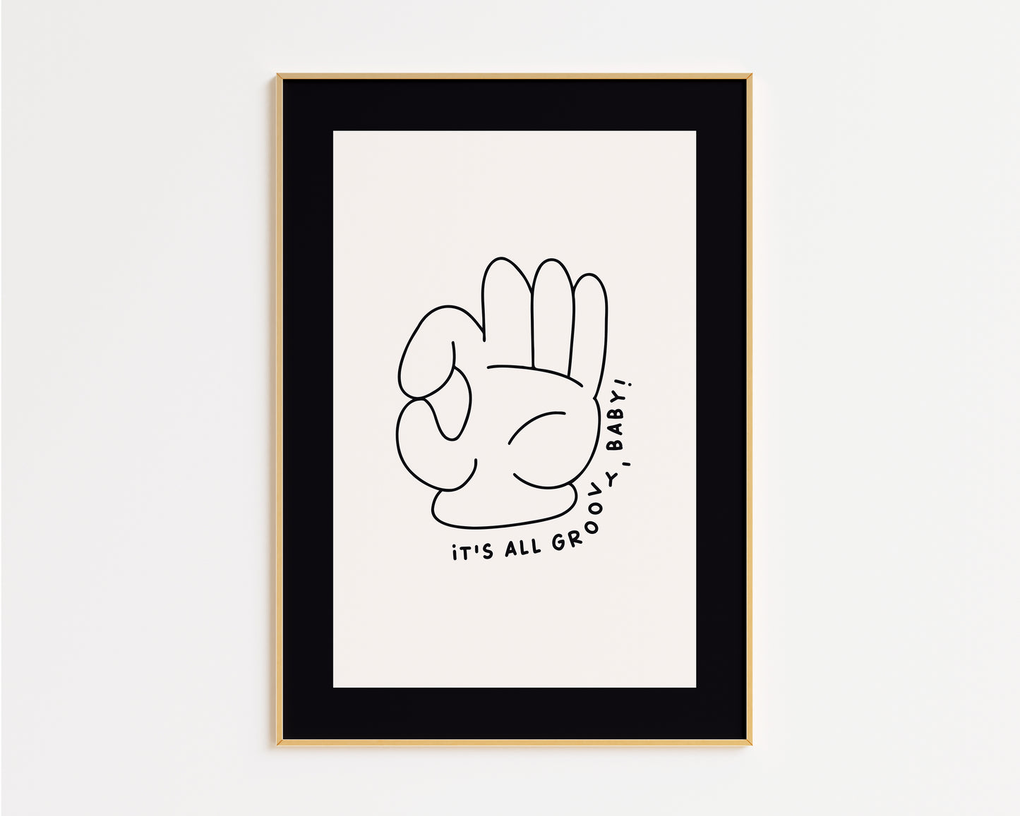 Bold It's All Groovy Baby Print - in Black