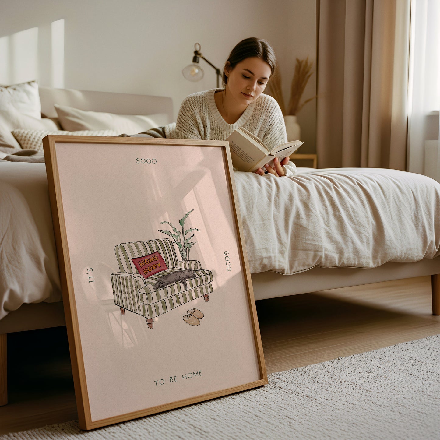 It's So Good To Be Home Cat Print