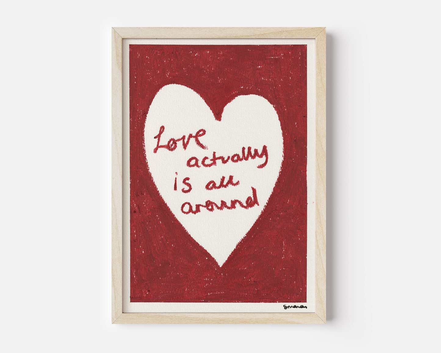 Love Actually Is All Around Oil Pastel Print