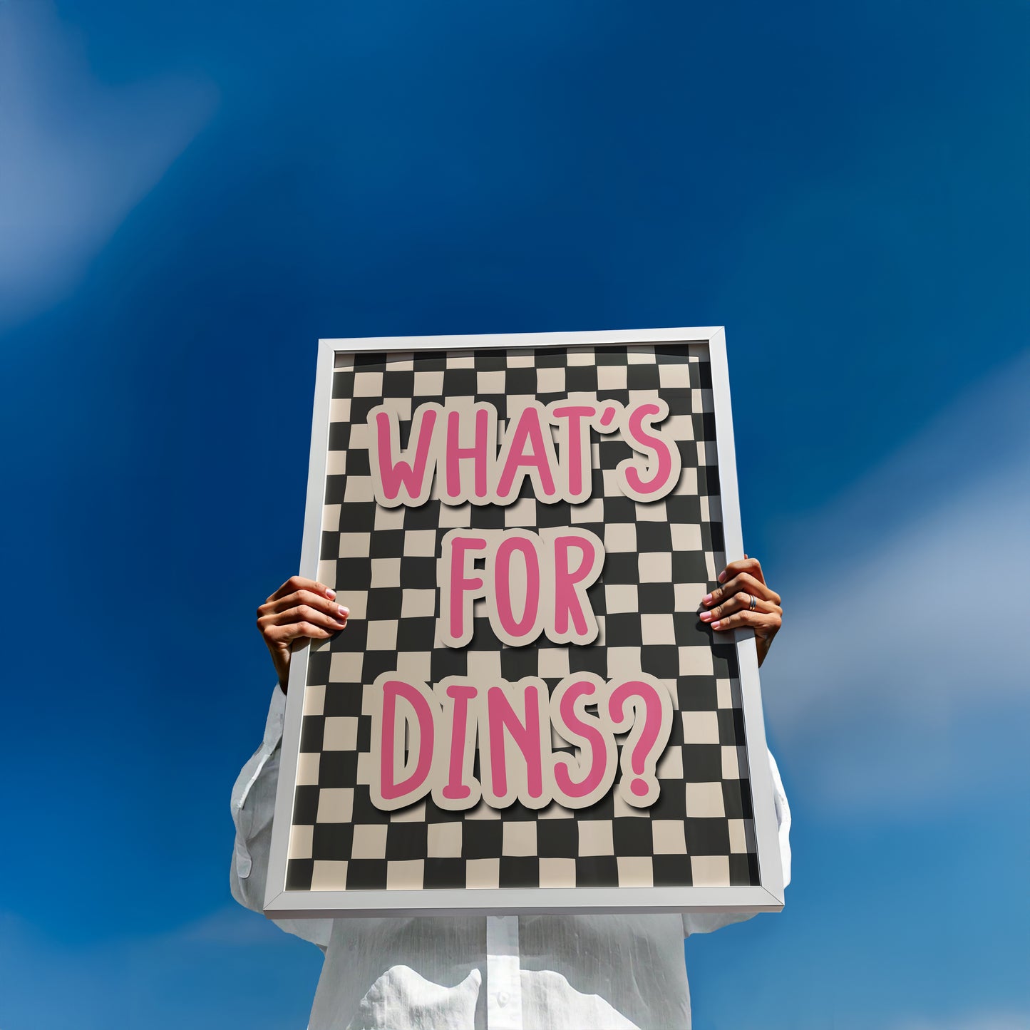 What's For Dins Kitchen Dining Room Print